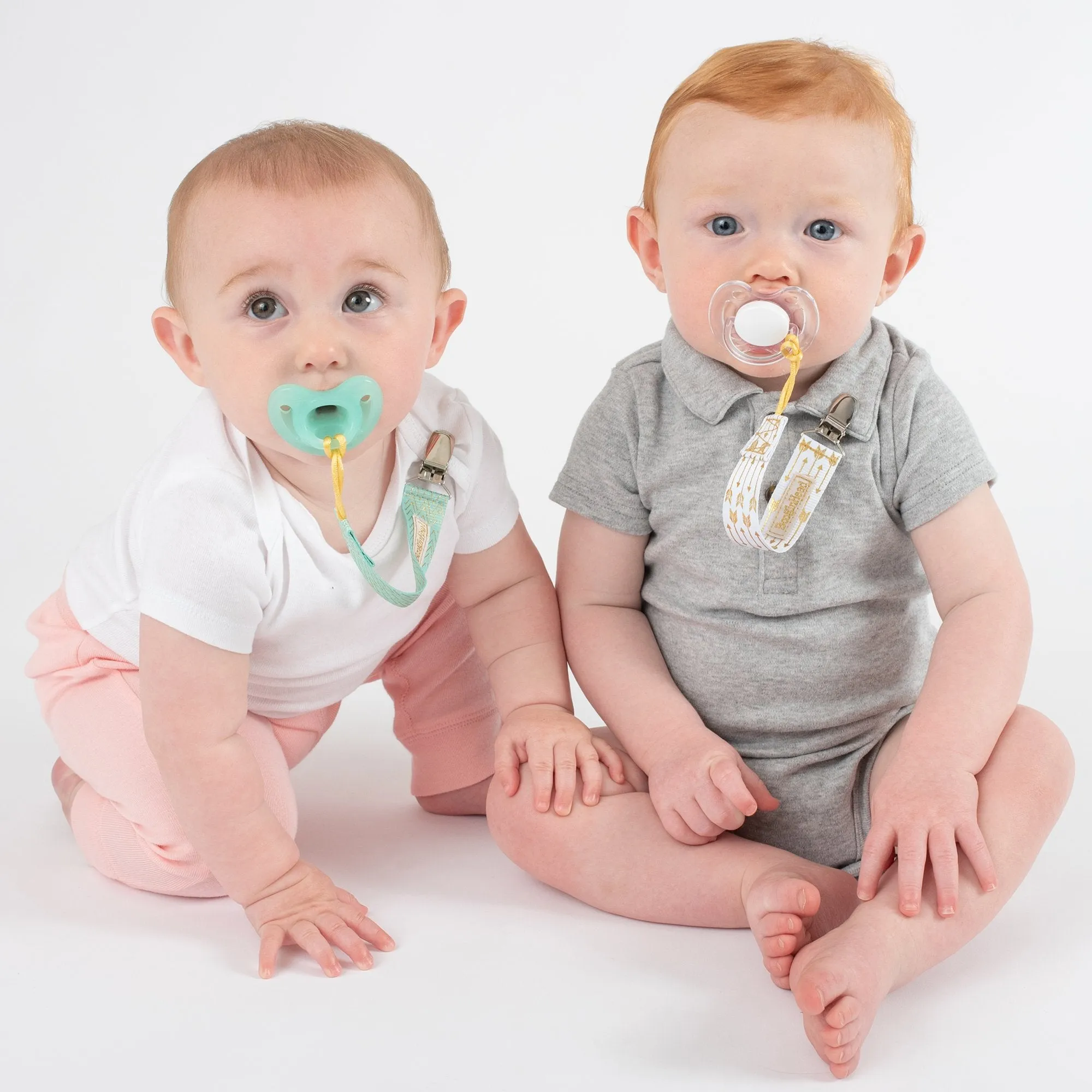 2-Pack Luxury Pacifier Clips