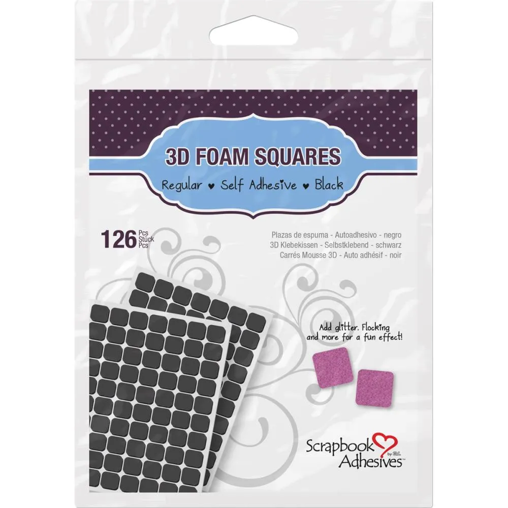 3D Foam Squares (Black) by Scrapbook Adhesives