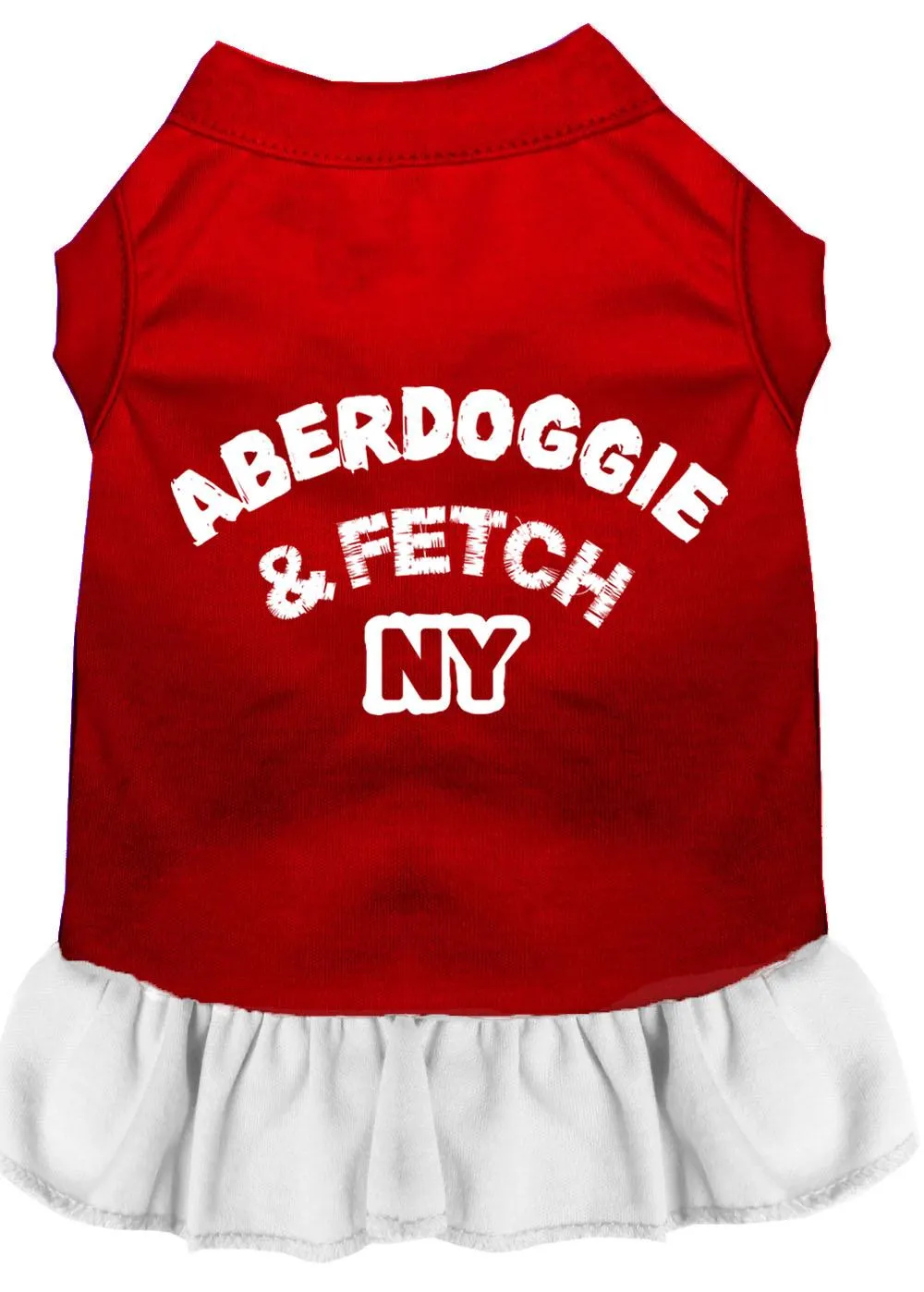 Aberdoggie Ny Screen Print Dress Red With White Med (12)