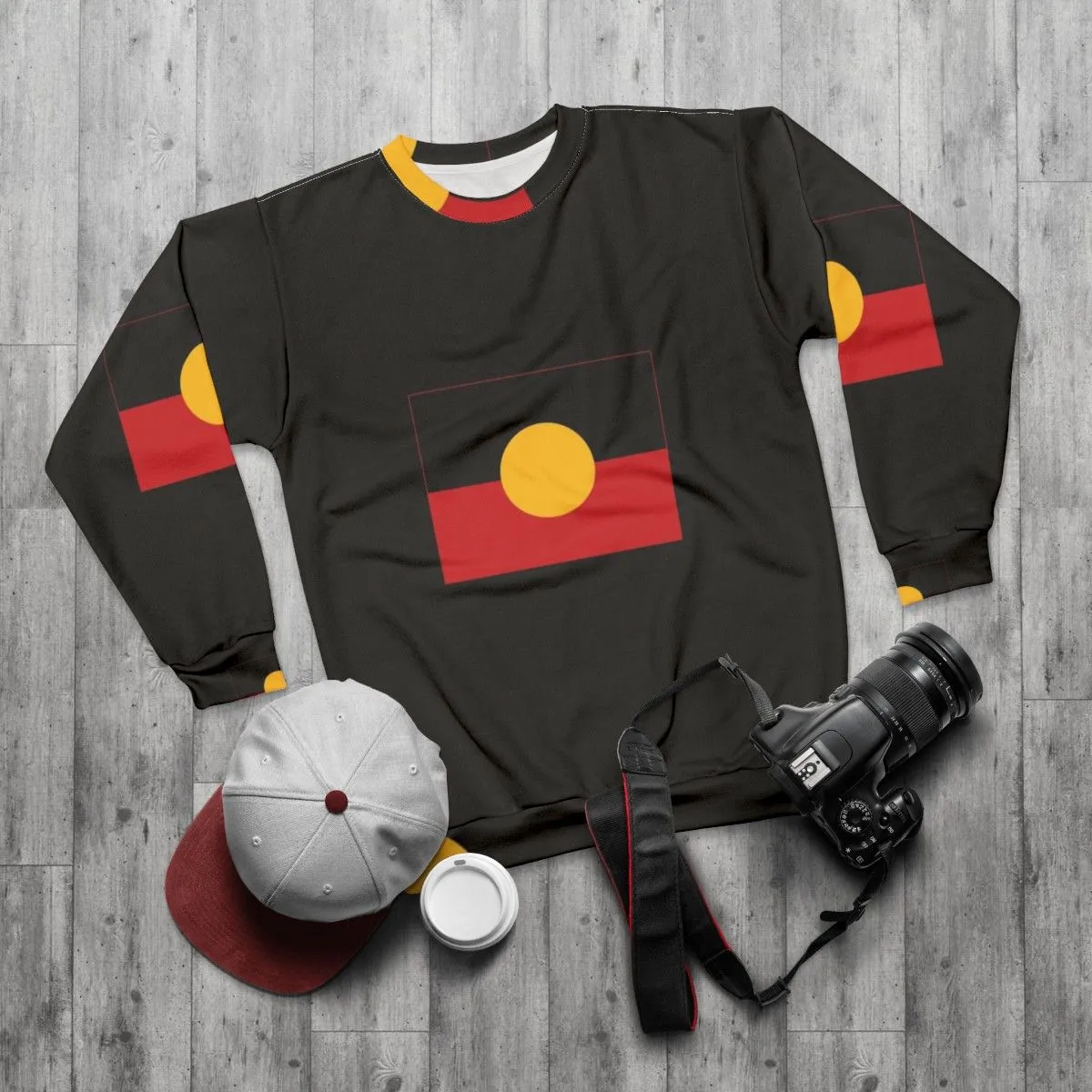 Aboriginal Flag Sweatshirt for Australians and Indigenous Peoples