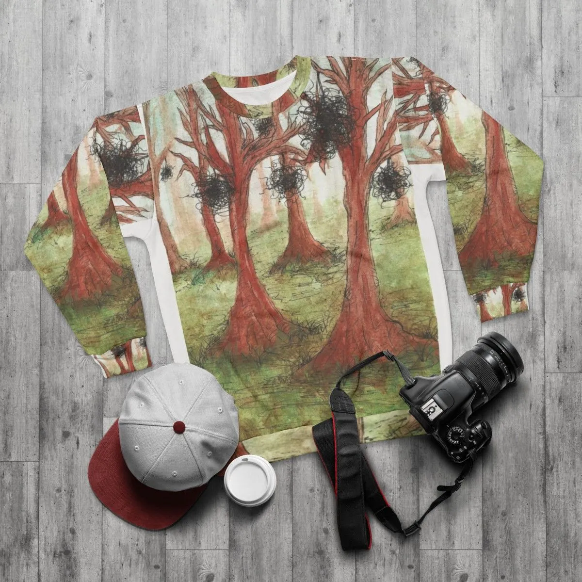 Abstract Nature Sweatshirt - Fantasy Landscape Design