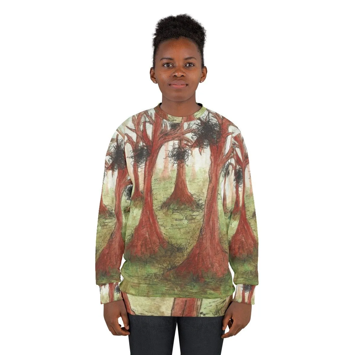 Abstract Nature Sweatshirt - Fantasy Landscape Design