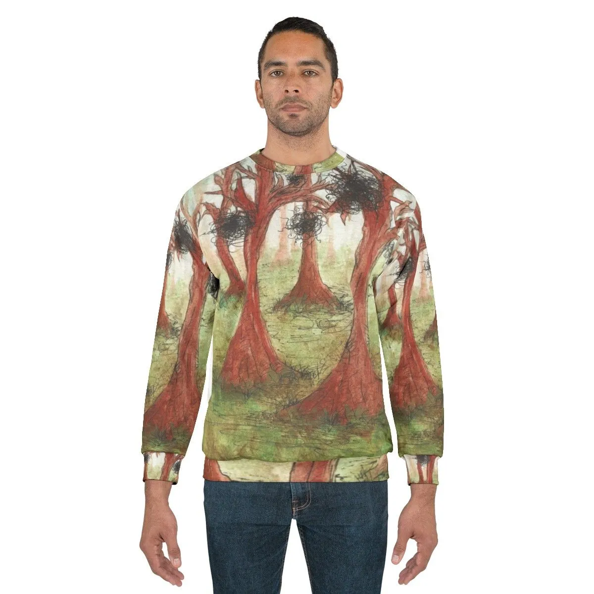 Abstract Nature Sweatshirt - Fantasy Landscape Design