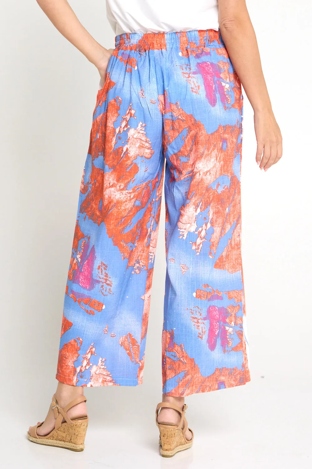 Aiko Linen Pants - Coral Sea