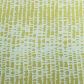 Alligator Mustard and White Background Crepe Polyester Fabric