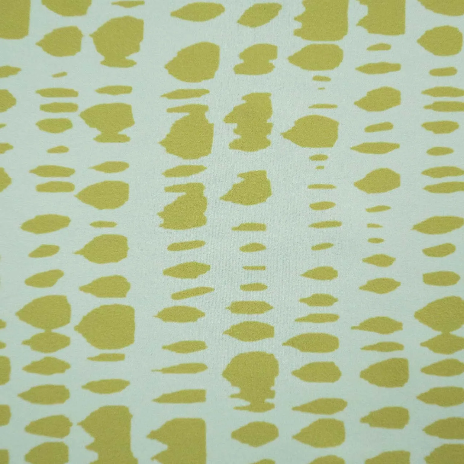 Alligator Mustard and White Background Crepe Polyester Fabric