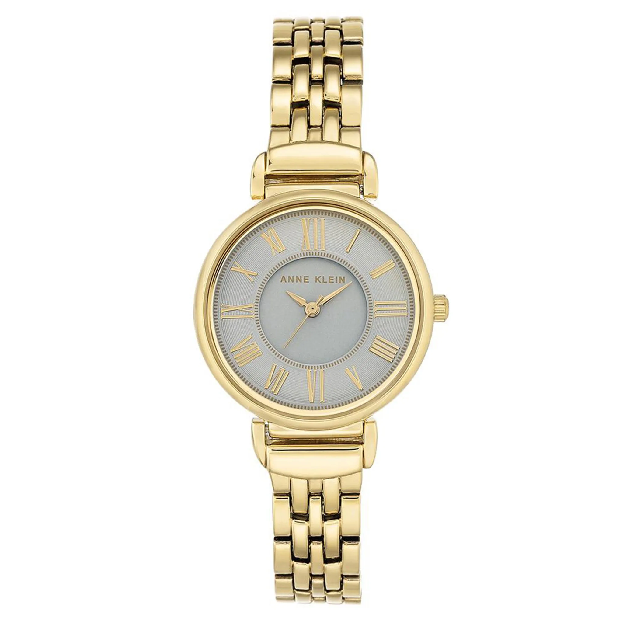 Anne Klein Gold Steel Grey Dial Women's Watch - AK2158GYGB