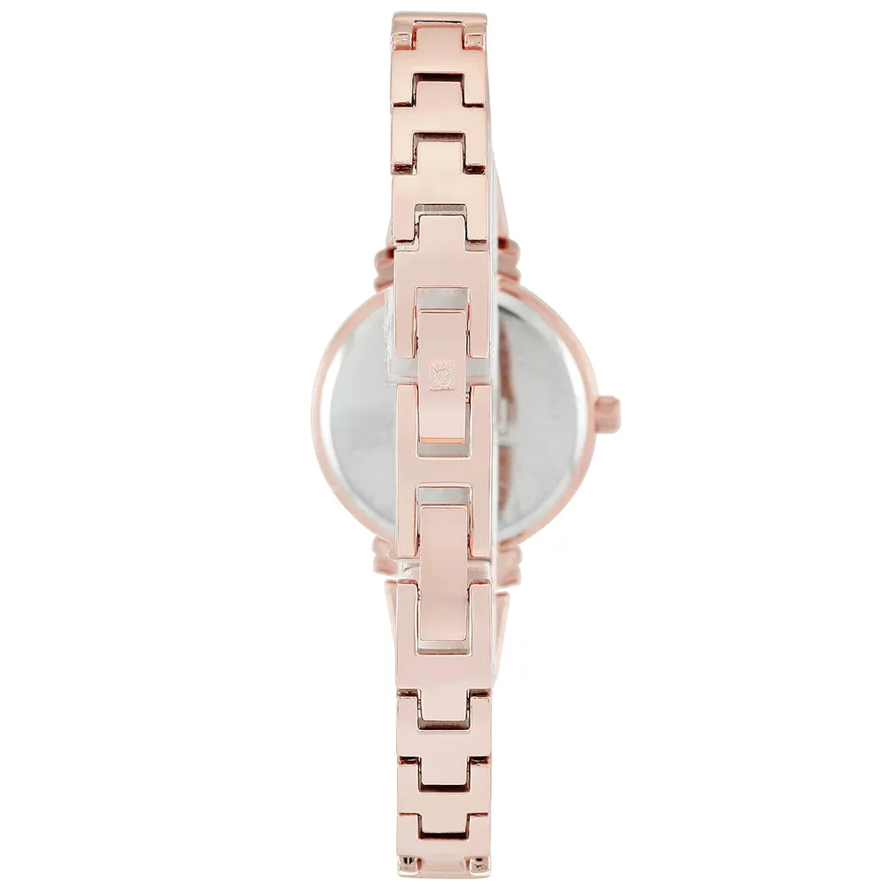 Anne Klein Swarovski Crystal Accents Pink Bangle Women's Watch - AK2216BLRG