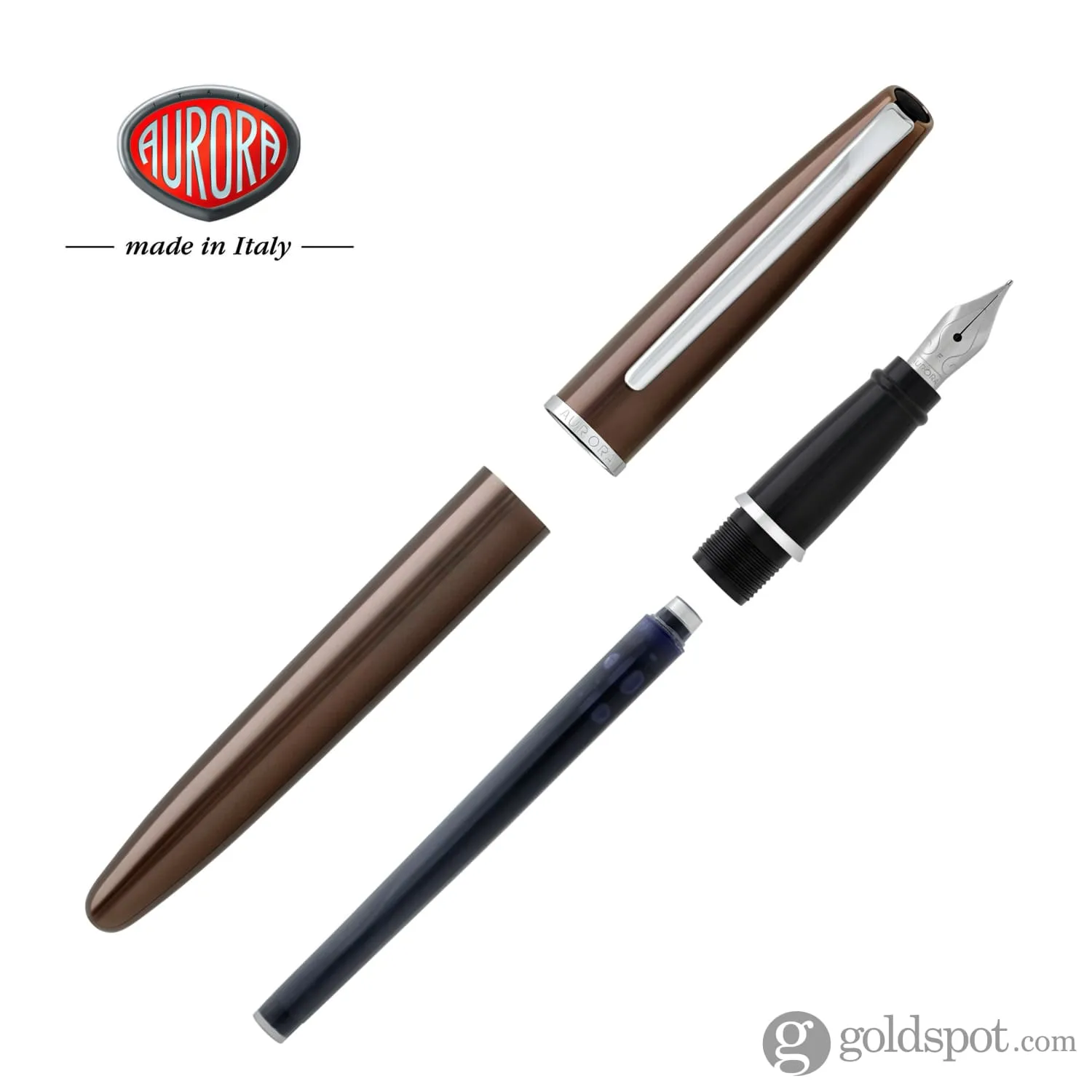 Aurora Style Fountain Pen in Bronze PVD