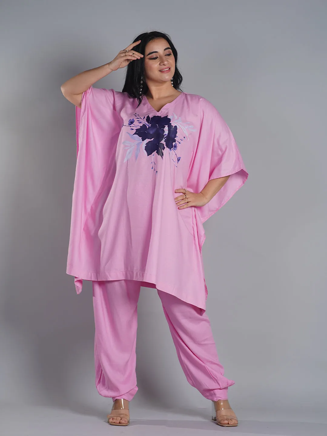 Babypink Rayon AfghaniSalwar