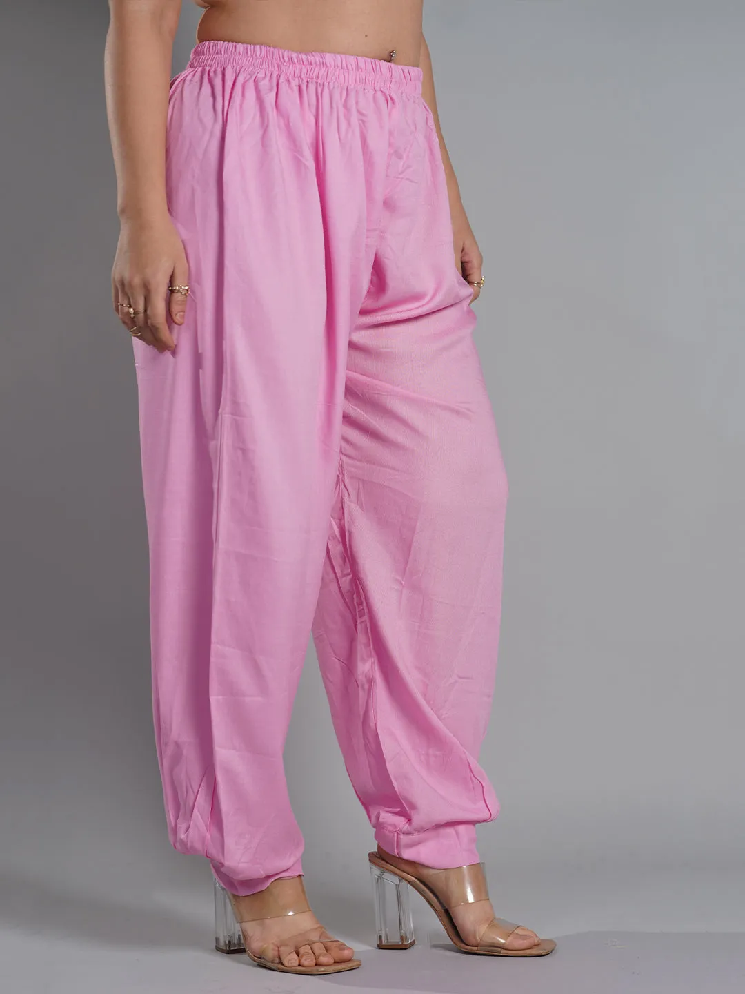 Babypink Rayon AfghaniSalwar