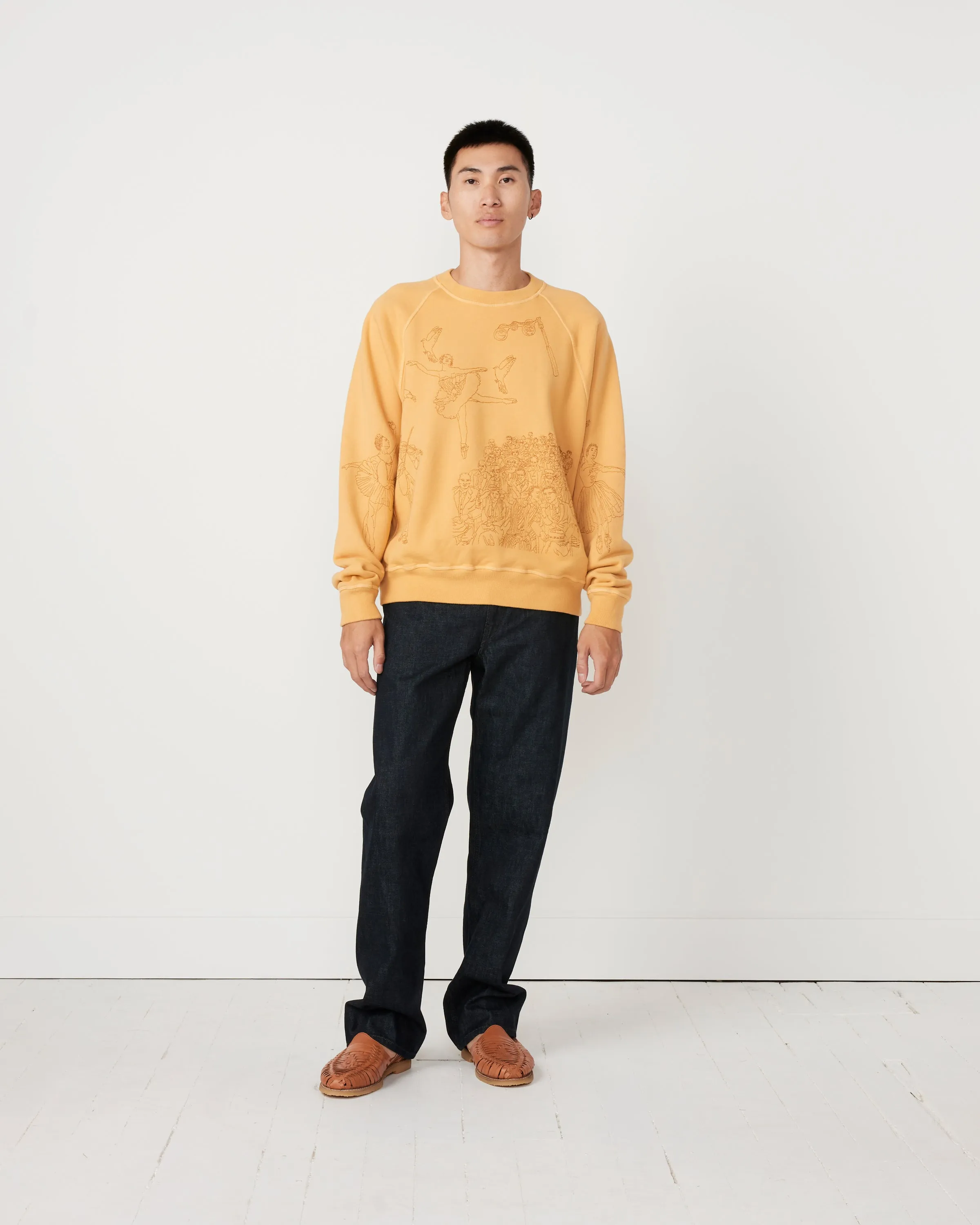 Ballet Crewneck in Sunflower