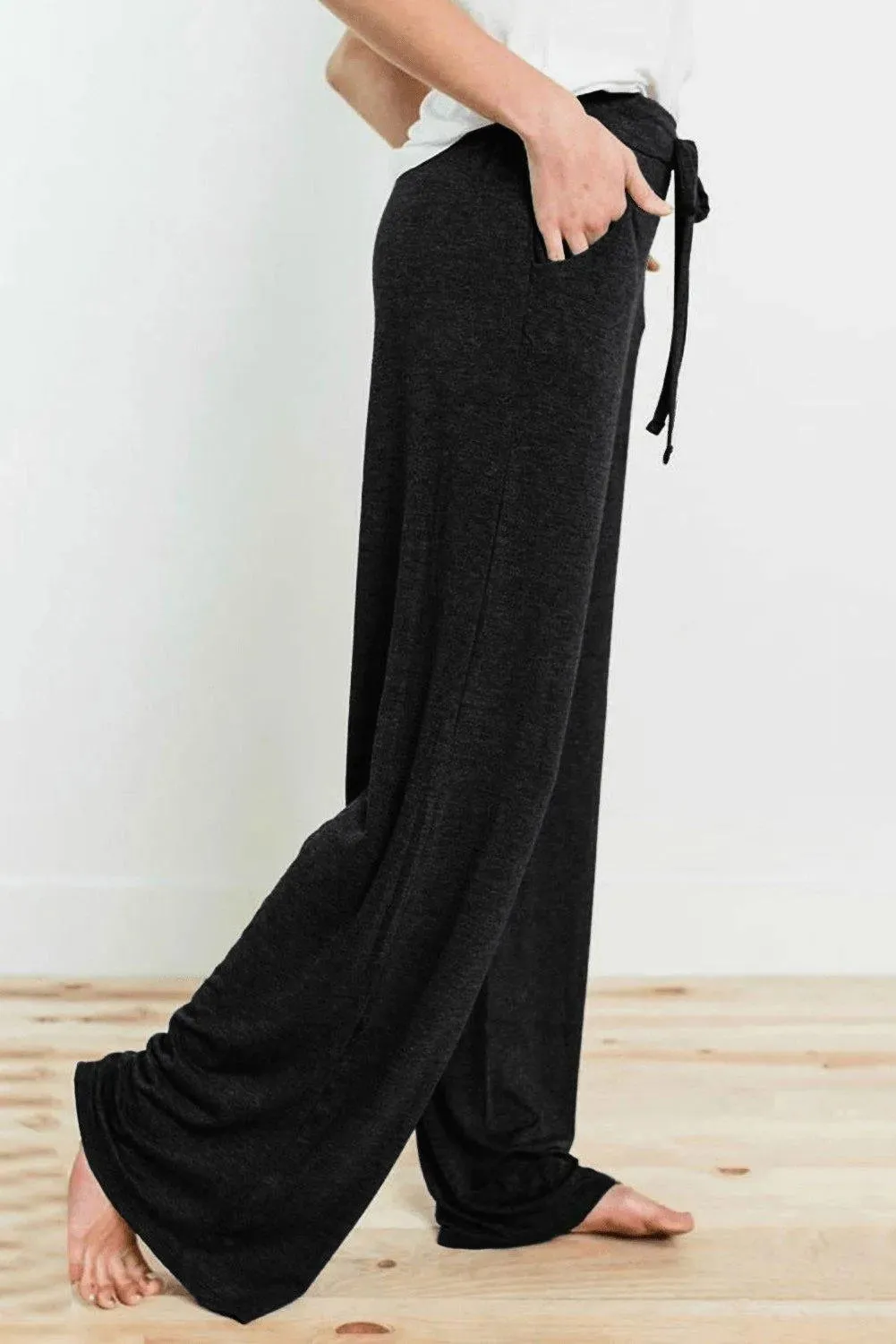 Black Drawstring Lounge Pants