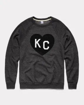 Black KC Heart Crewneck