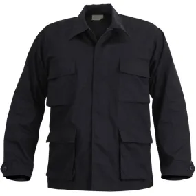 Black - Military BDU Shirt - Polyester Cotton