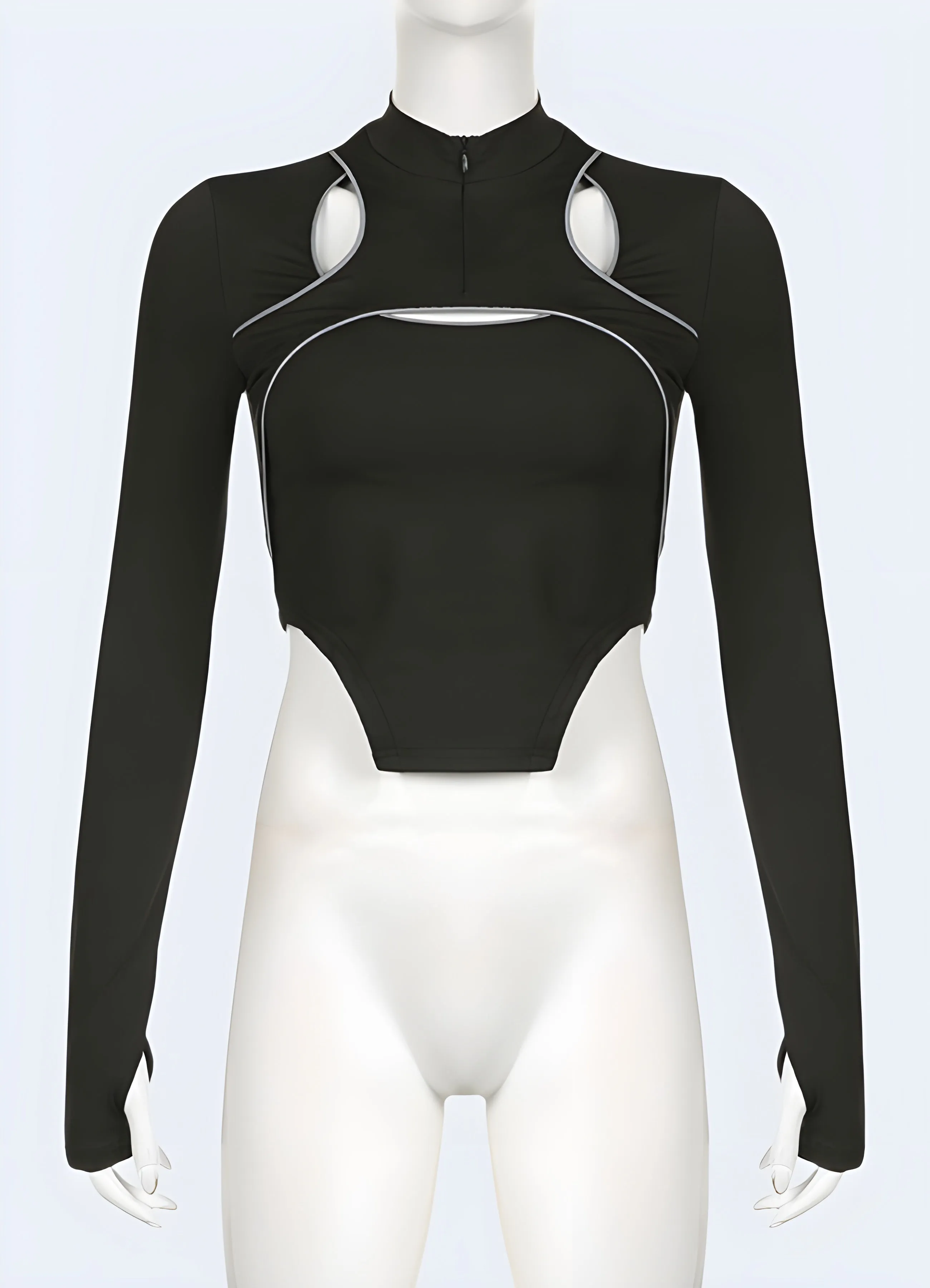 Black Turtleneck Bodysuit