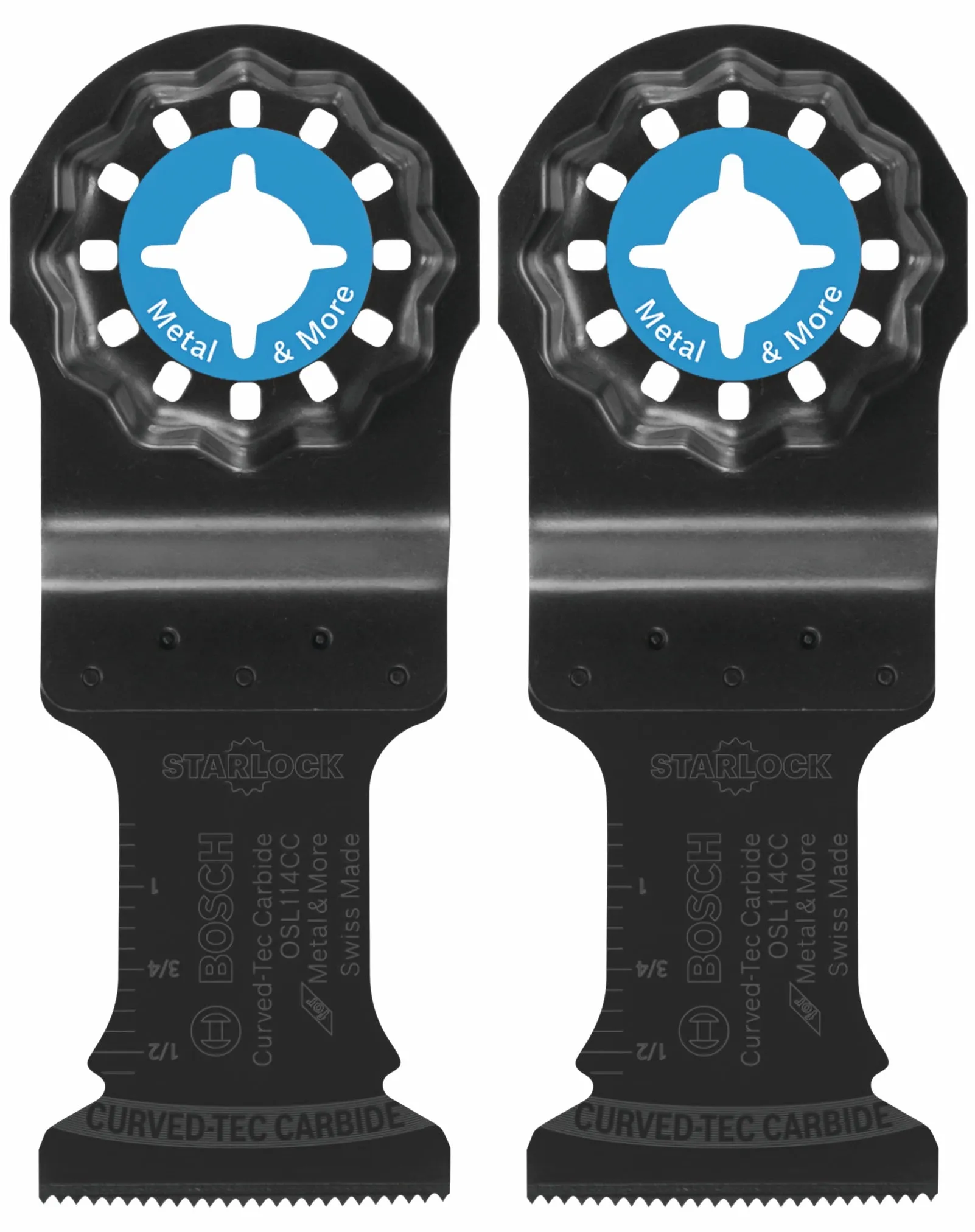 BOSCH OSL114CC-2 1-1/4 In. Starlock® Oscillating Multi-Tool Curved-Tec Carbide Extreme Plunge Blade 2 pk.