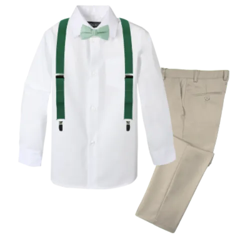 Boys' 4-Piece Customizable Suspenders Outfit - Customer's Product with price 59.95 ID xpxWToiYahksebzv2lfg6KUA