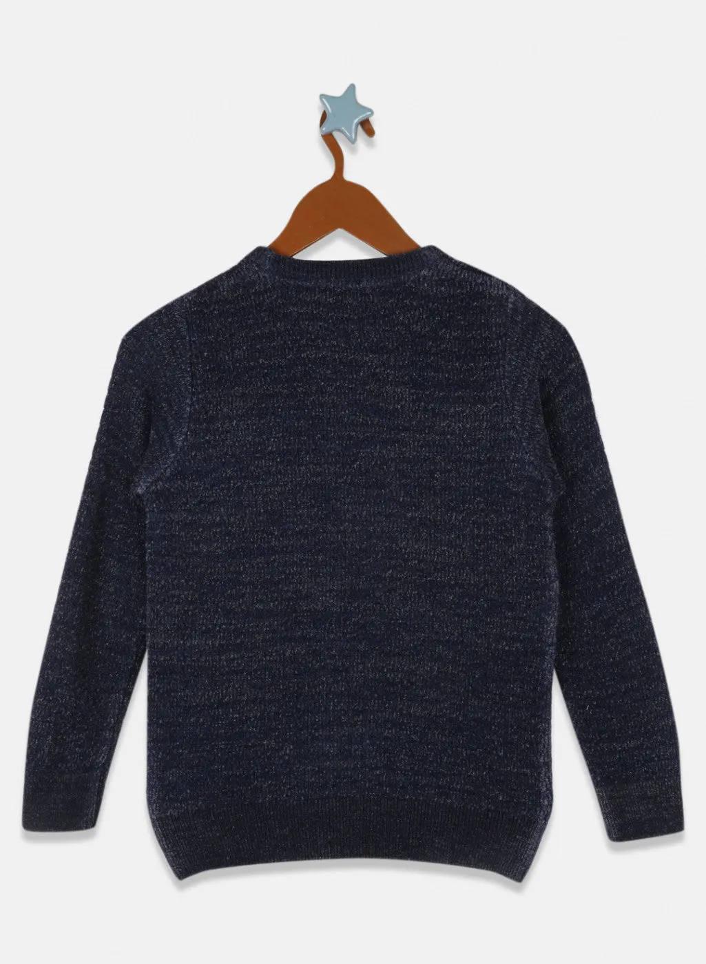 Boys Blue Printed Pullover