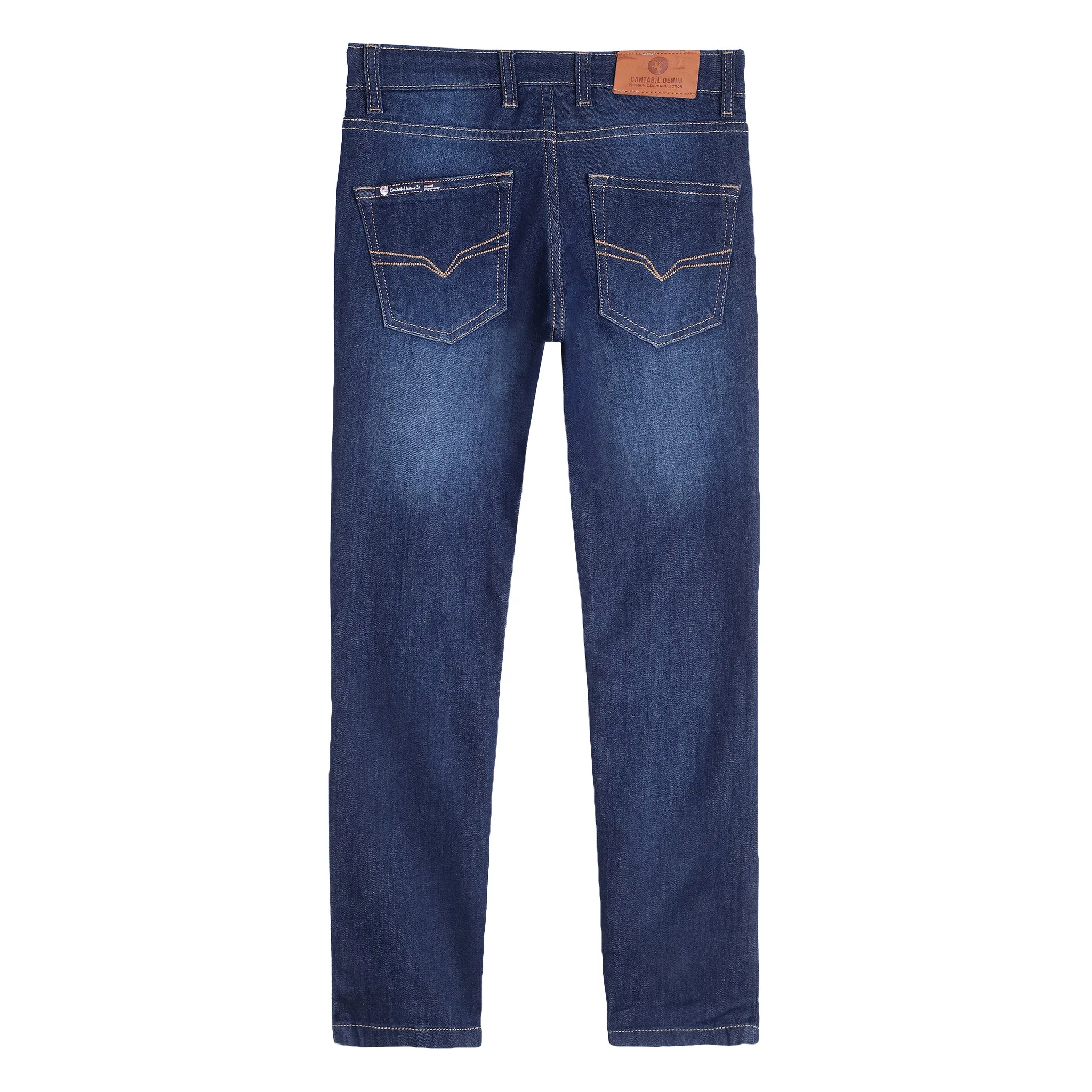 Boys Dark Blue Solid Jeans