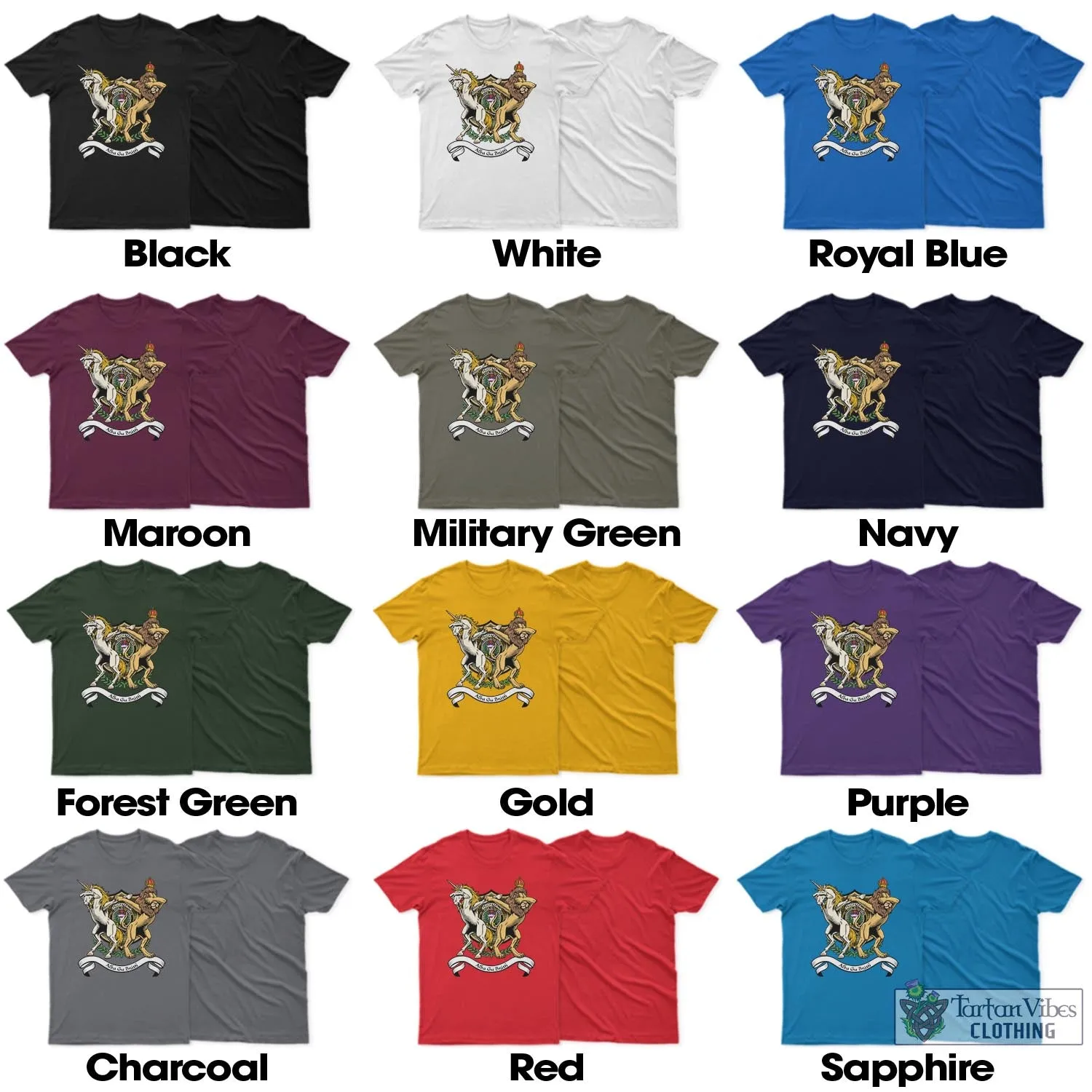 Buchanan Dress Family Crest Cotton Men's T-Shirt with Scotland Royal Coat Of Arm Funny Style