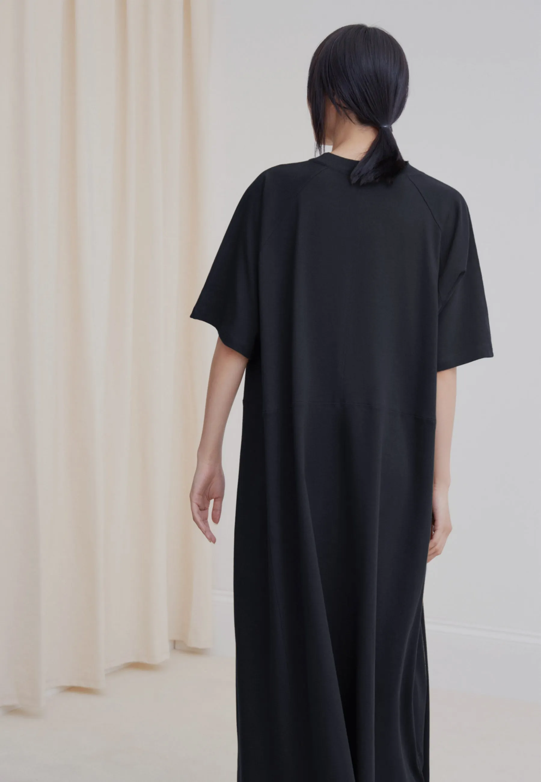 Building Block Panel Dress - black