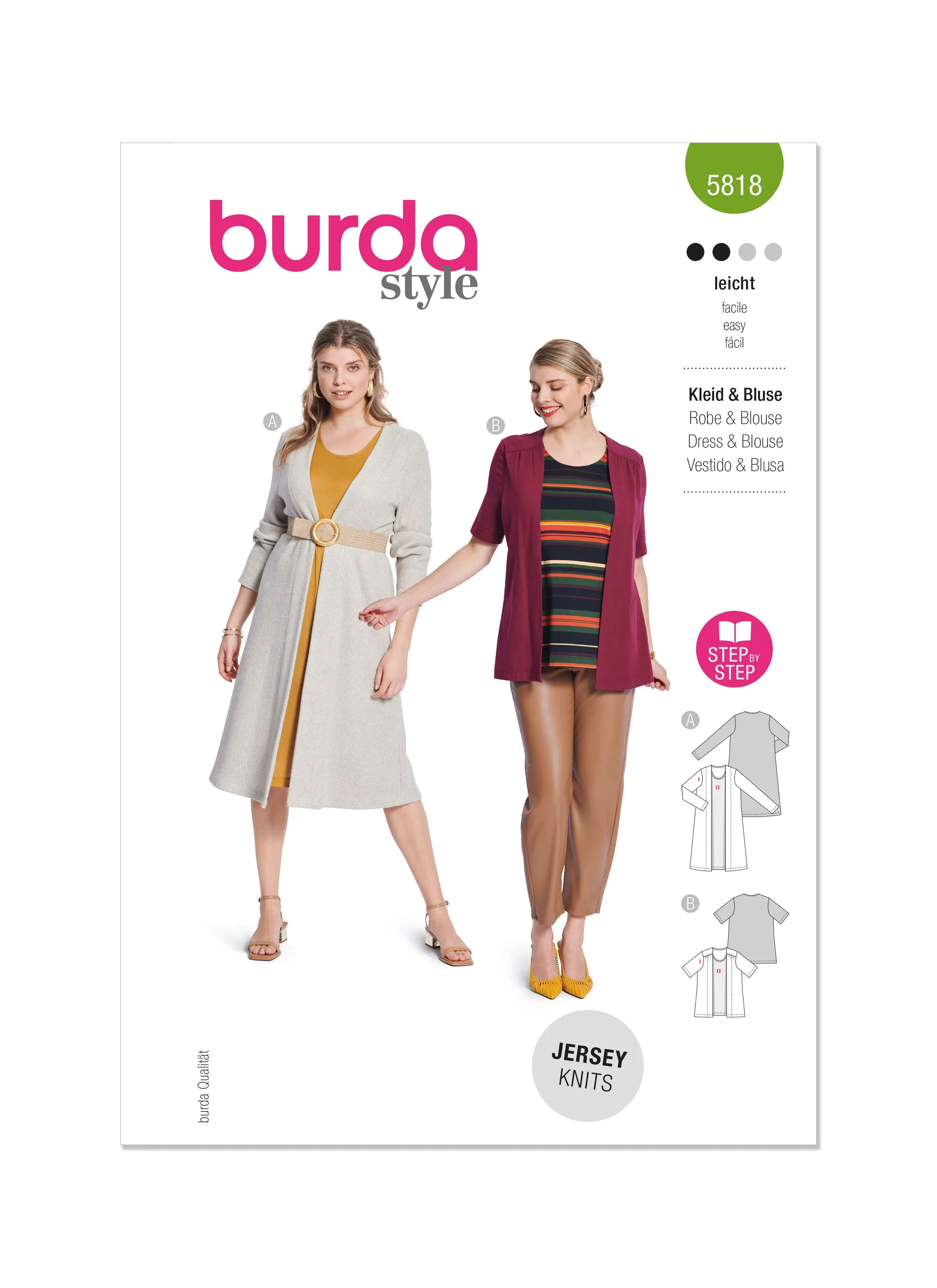 Burda Pattern X05818 Plus Size Dress