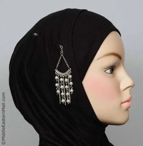 Byblos Fashion Hijab Scarf Pin in #1 White