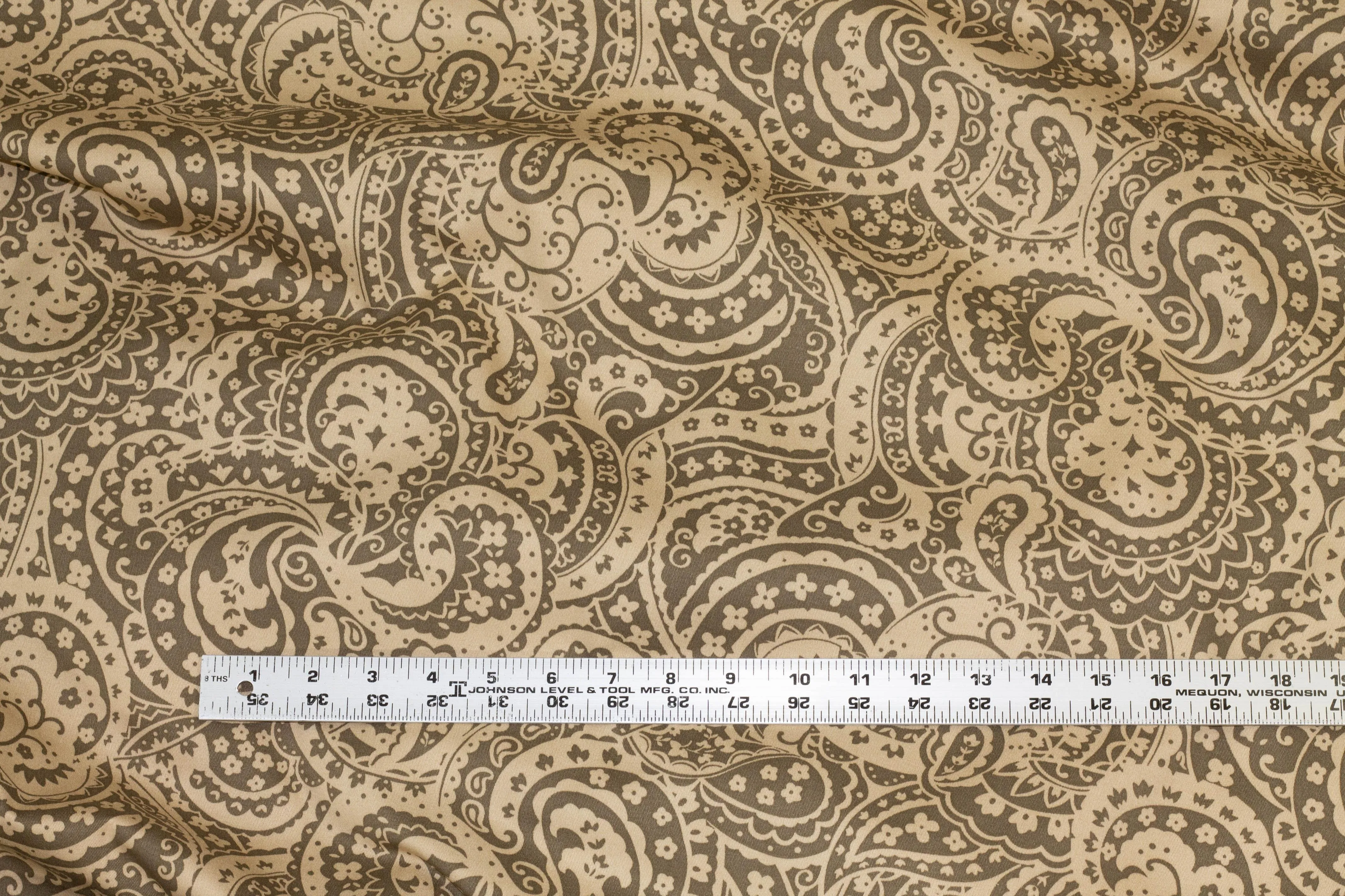 Cafe Paisley Stretch Cotton Sateen