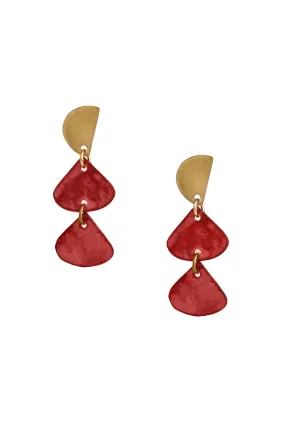 Calina earrings, berry - Wholesale