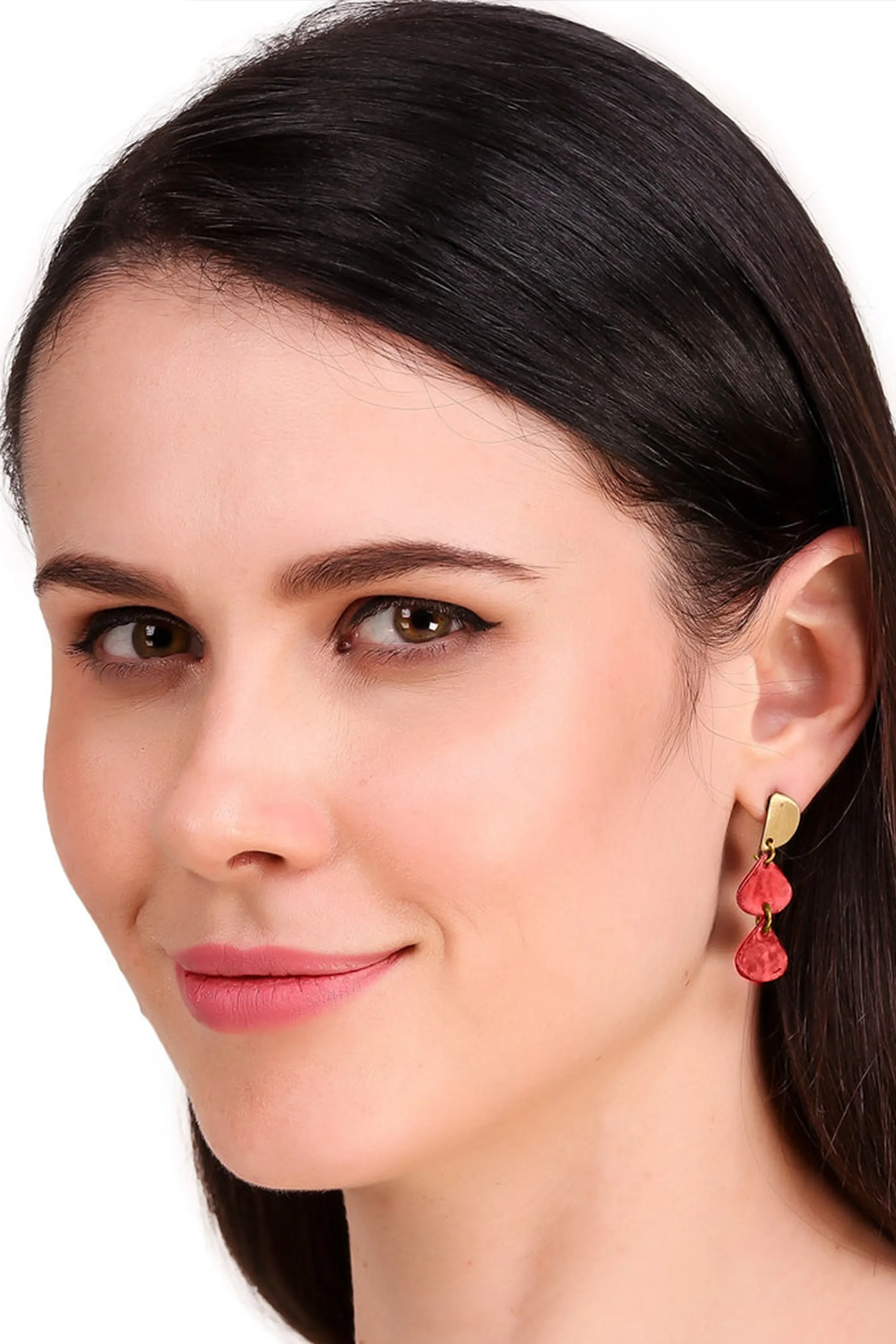 Calina earrings, berry - Wholesale