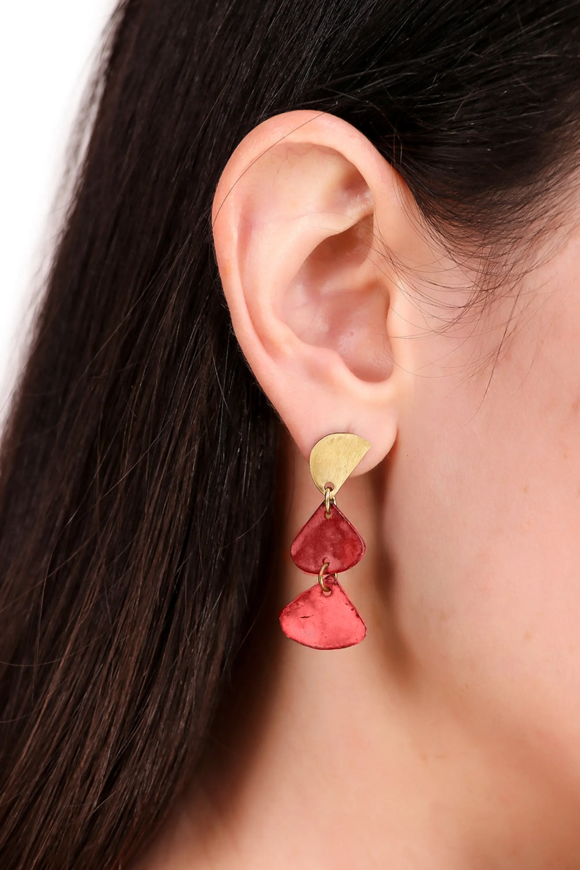 Calina earrings, berry