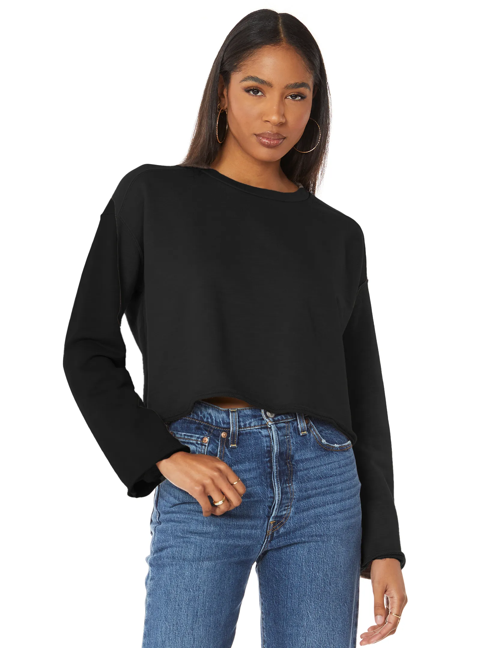 Callie Pullover Sweatshirt, Black