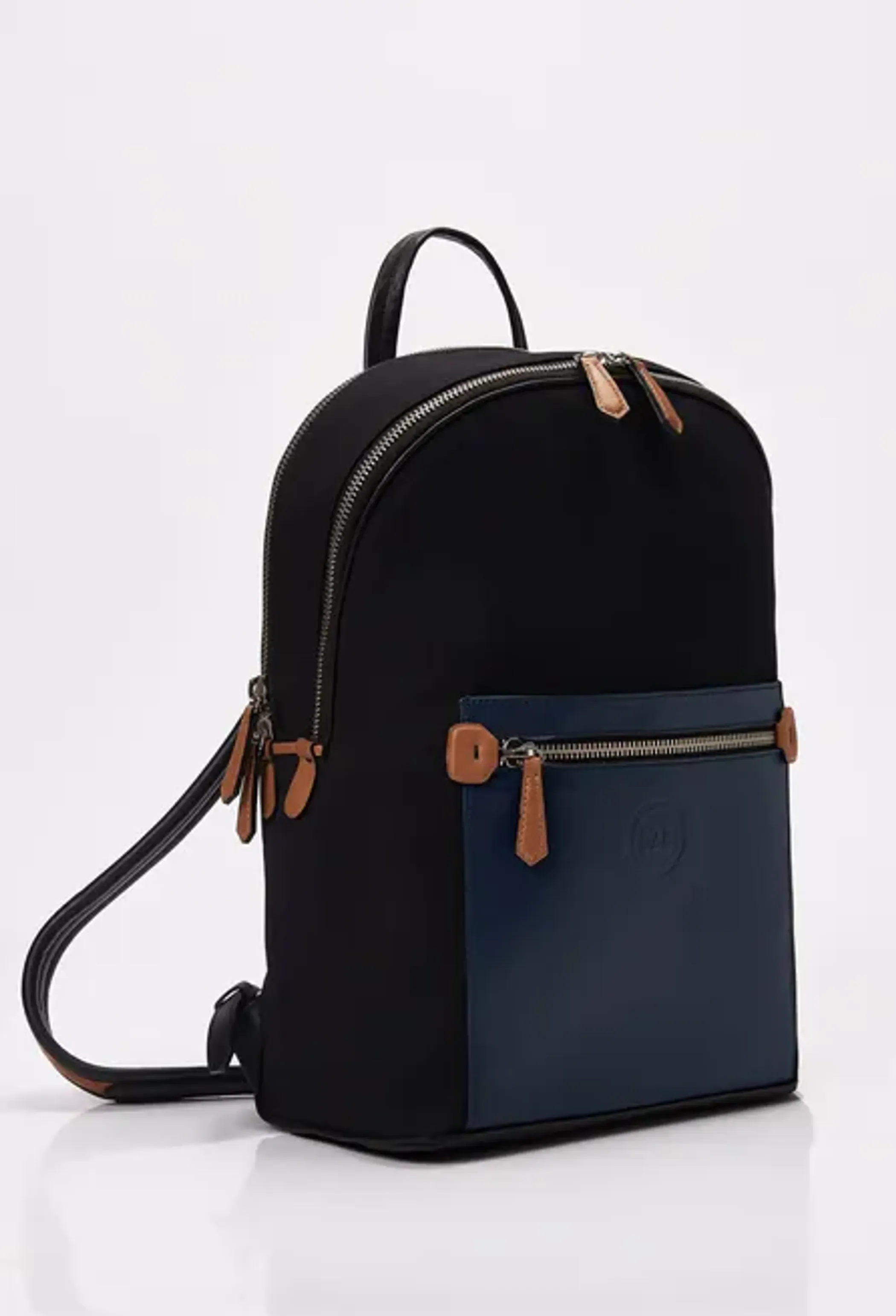 Canvas & Leather Backpack With Laptop Compartment