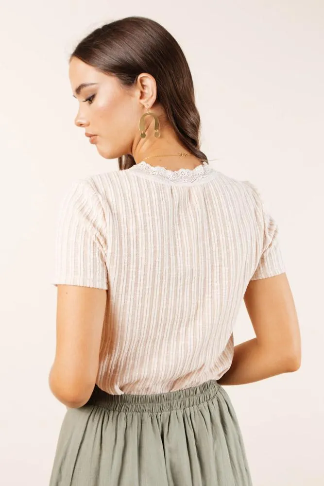 Celia Lace Detail Top