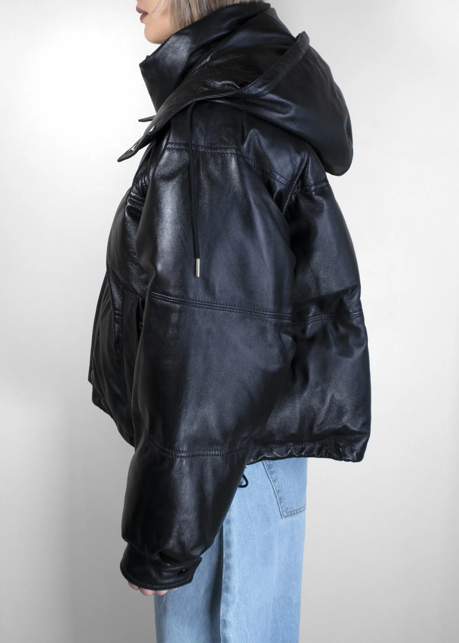 Celine Cropped Quilted Jacket In Lambskin Leather