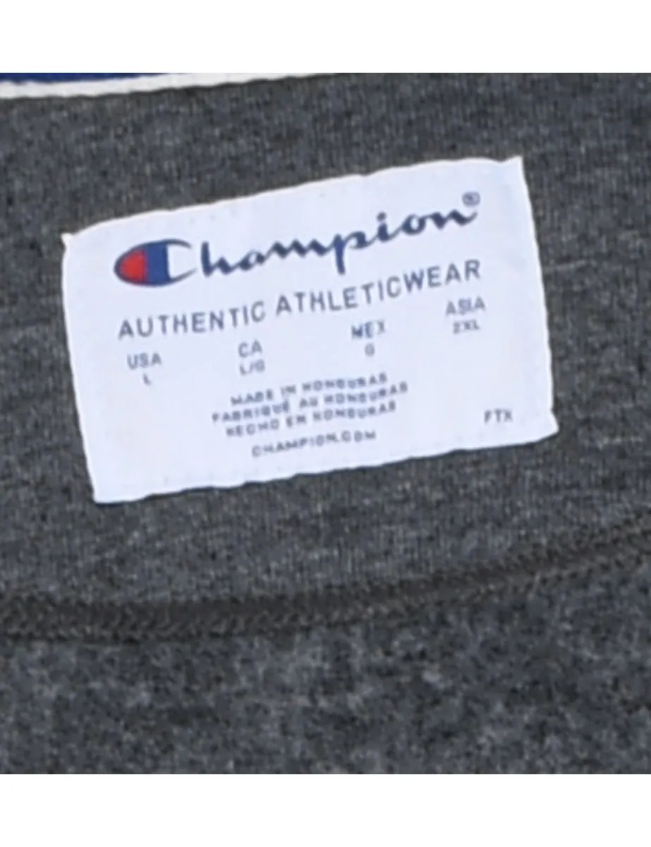 Champion Embroidered Dark Grey Sweatshirt - L