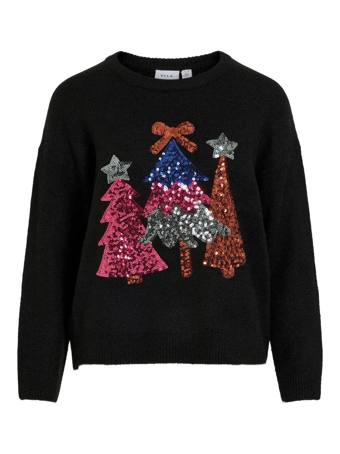 Christmas Trees Jumper (Black Sequins)