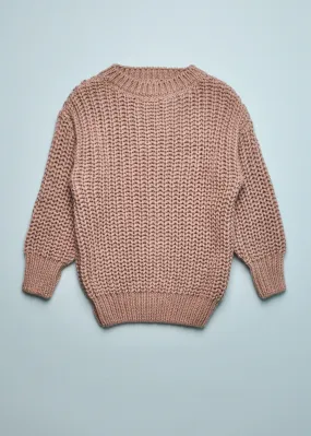 CHUNKY KNIT SWEATER - TAUPE