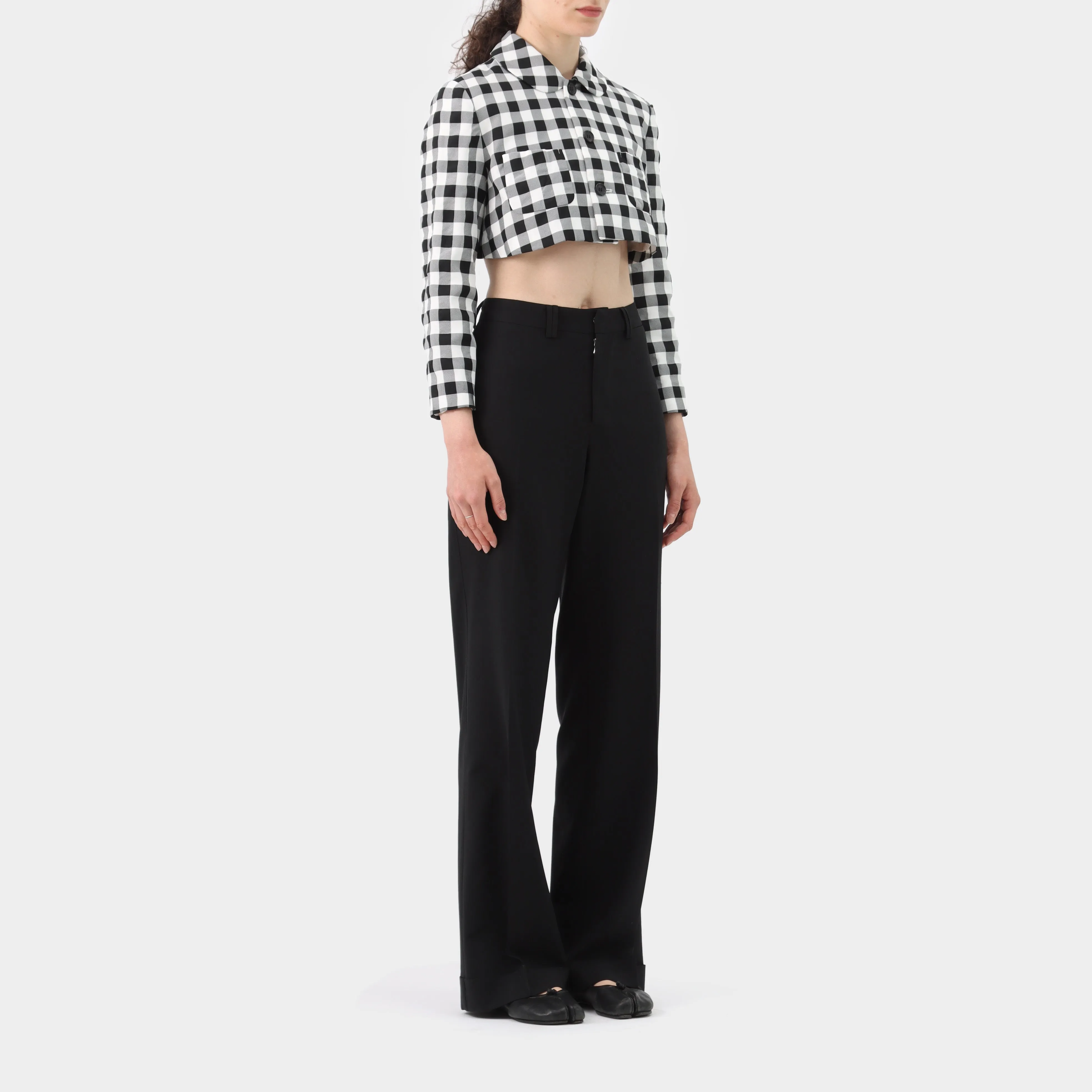 Comme des Garçons Girl Gingham Cropped Jacket