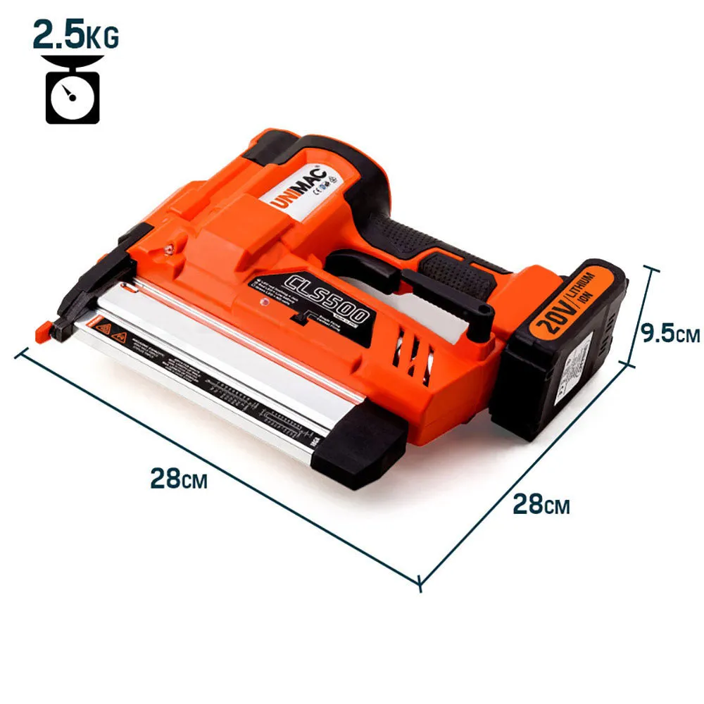 Cordless 20V 2-in-1 Brad Nailer/Stapler, 100pc, LED | Unimac