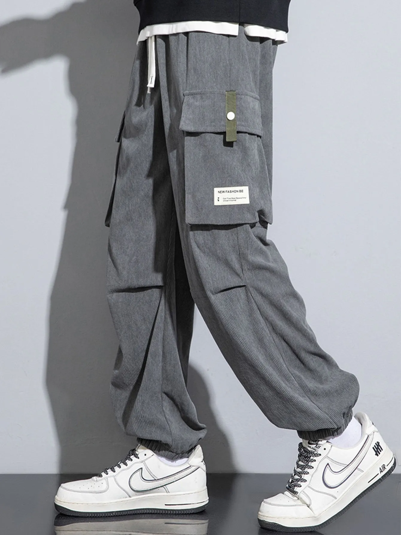 Corduroy Cargo Jogging Pants