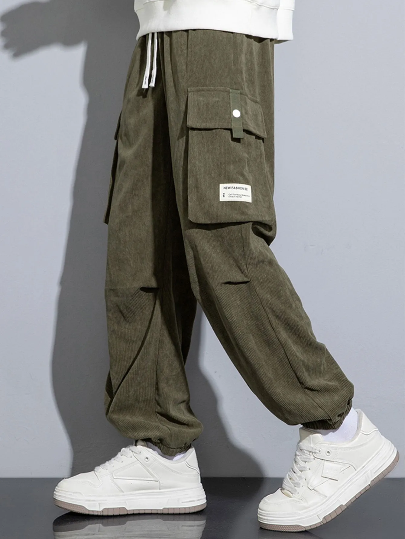 Corduroy Cargo Jogging Pants