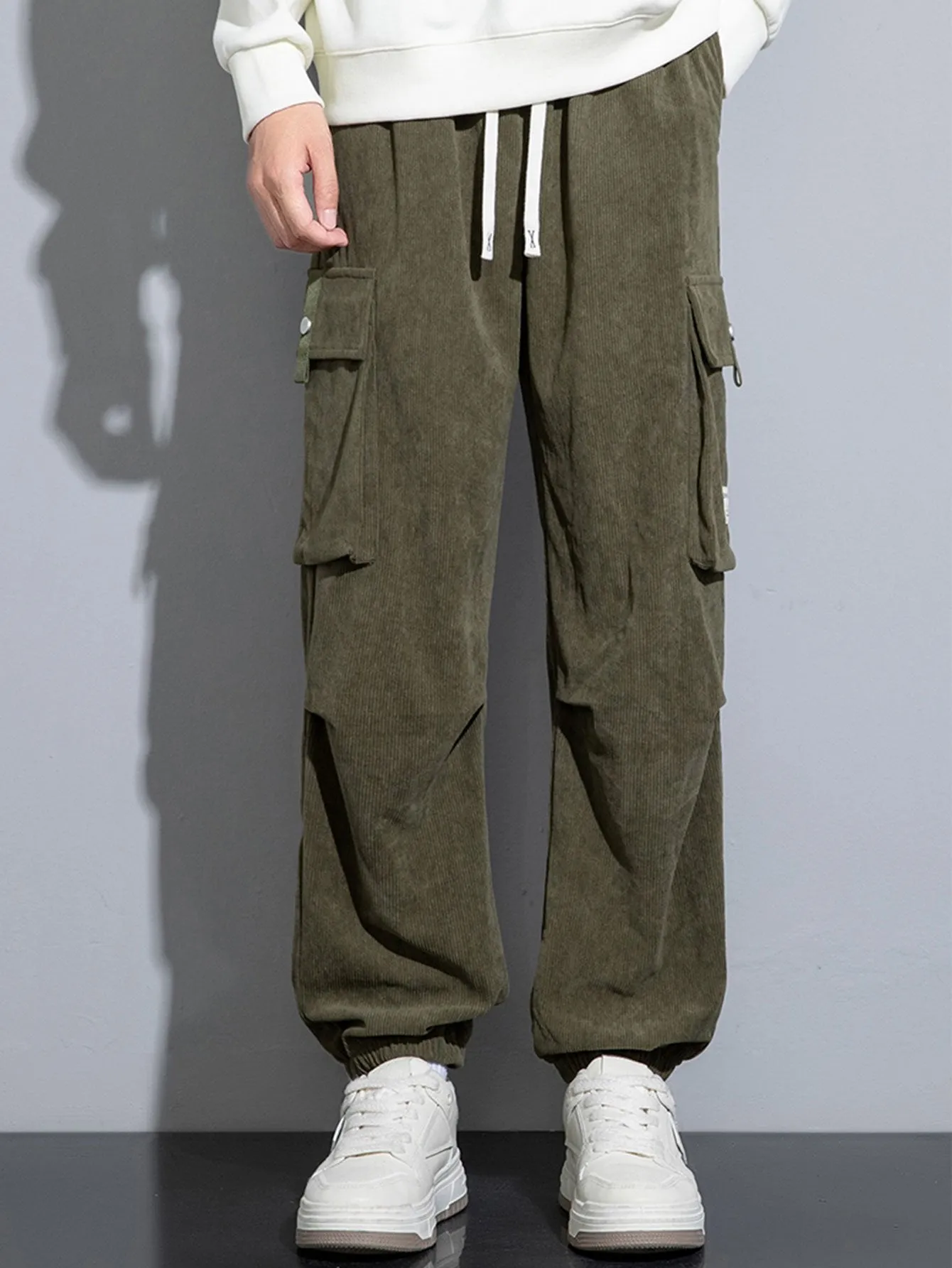 Corduroy Cargo Jogging Pants