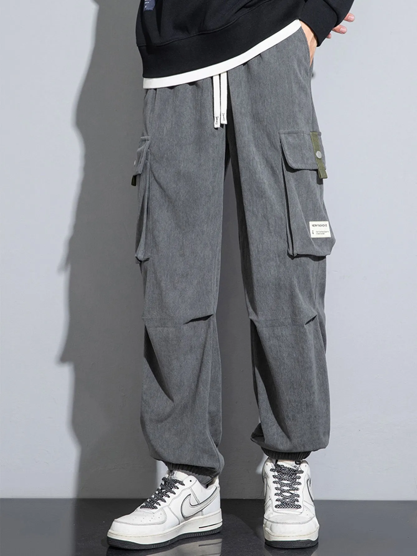 Corduroy Cargo Jogging Pants