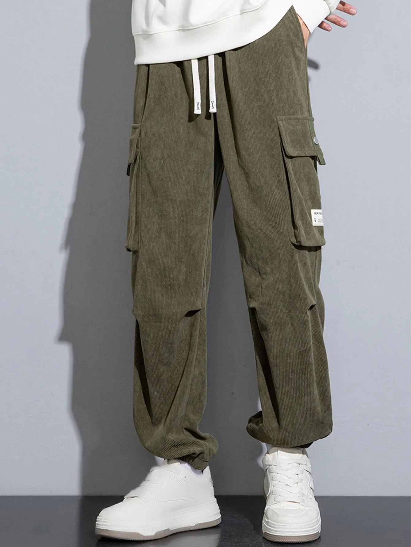 Corduroy Cargo Jogging Pants