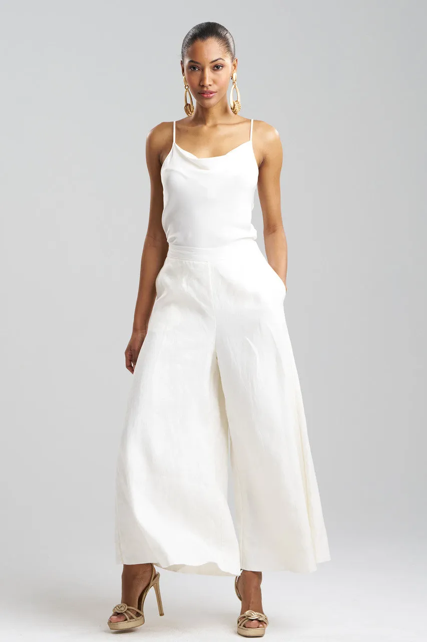 Couture Luxe Linen Palazzo Ankle Pants