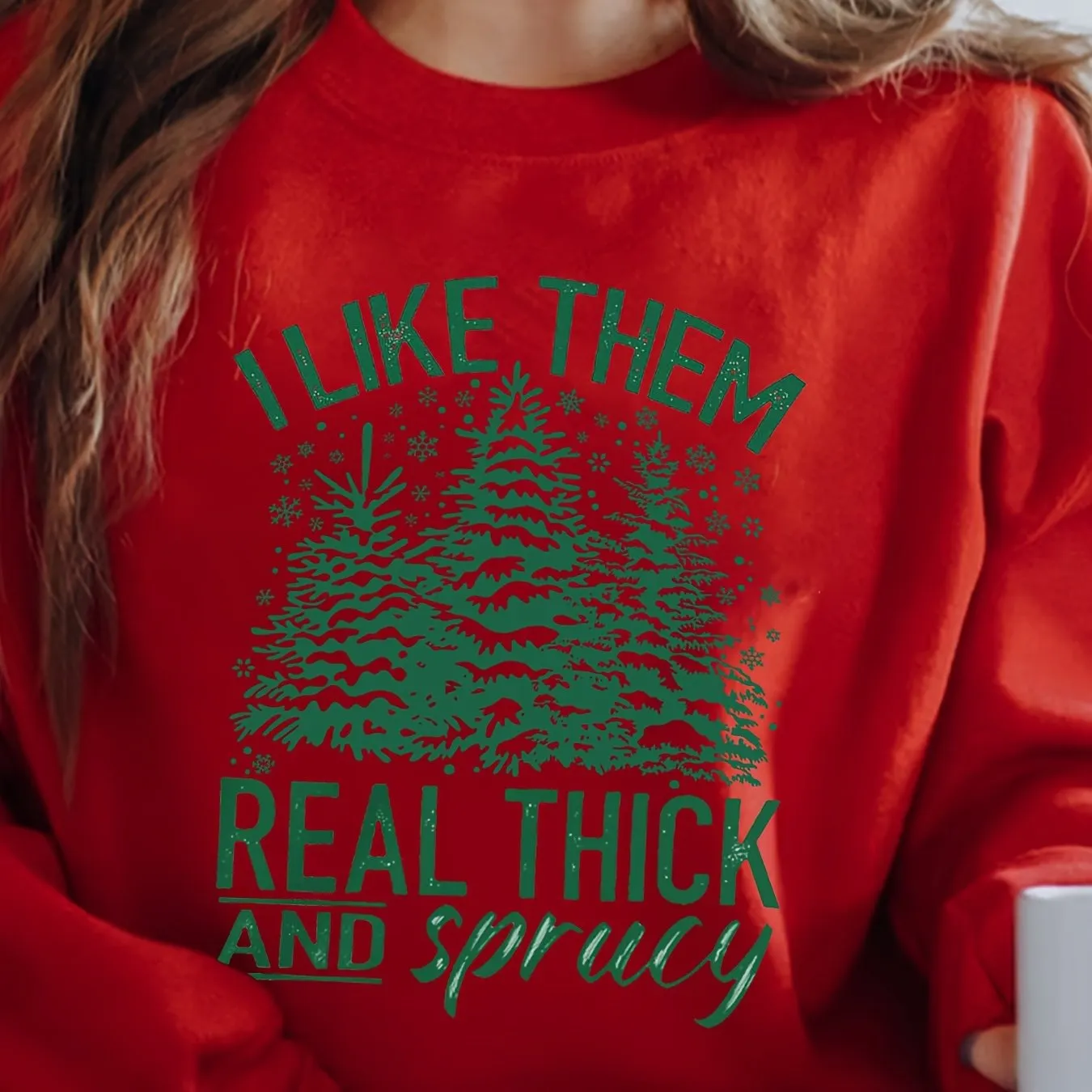 Cozy Christmas Tree & Letter Print Crew Neck Loose Sweatshirt - Soft Micro Elasticity Polyester Fabric, Vacation-Ready, All-Season Wear - Womens Casual Long Sleeve Crew Neck Sweatshirt for Holiday Fun