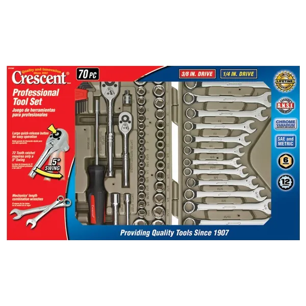 Crescent CTK70MP 70-Piece Mechanics Tool Set with Storage Case