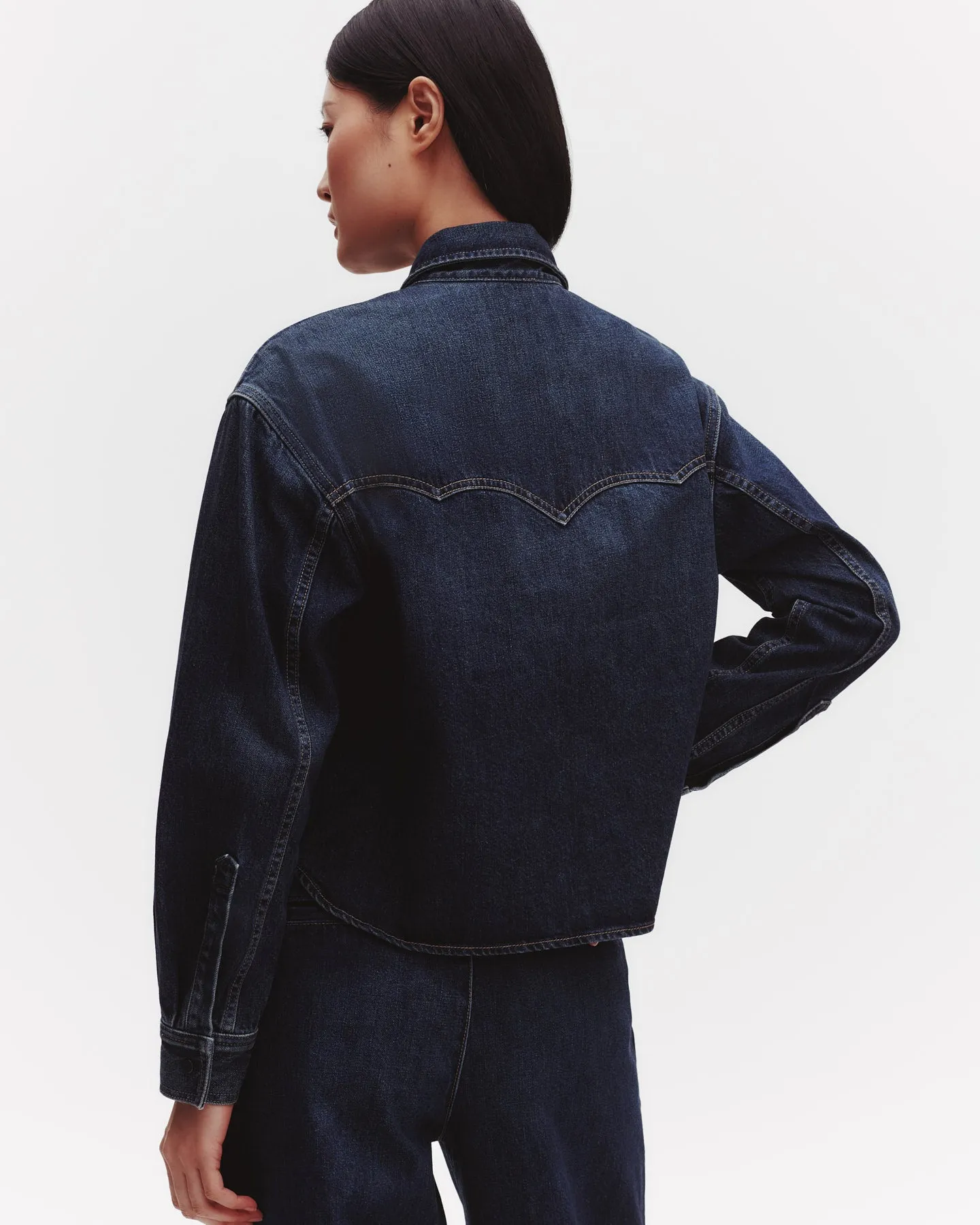 Cropped OG Shirt in Denim